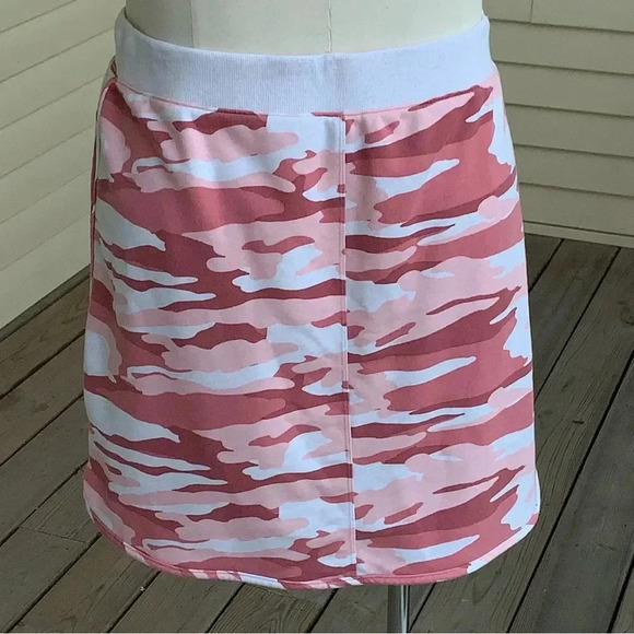 Talbots Camo Classic French Terry Skirt XL Pink Athleisure Fleece Athletic - Picture 4 of 10